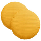 Cuscini per Seduta 2 pcs Giallo Chiaro Ø30 x 13 cm