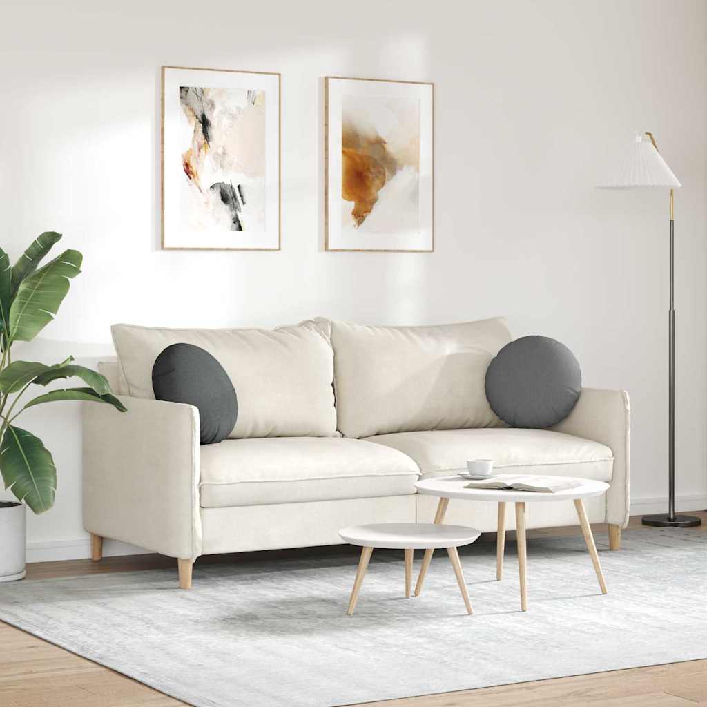 Cuscini per Seduta 2 pcs Grigio scuro Ø40 x 13 cm Tessuto