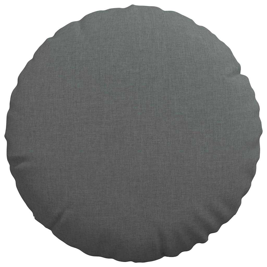 Cuscini per Seduta 2 pcs Grigio scuro Ø40 x 13 cm Tessuto