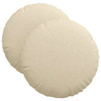 Cuscini per Seduta 2 pcs Crema Ø40 x 13 cm Tessuto