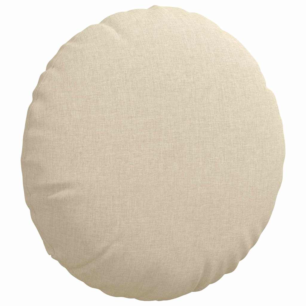 Cuscini per Seduta 2 pcs Crema Ø40 x 13 cm Tessuto