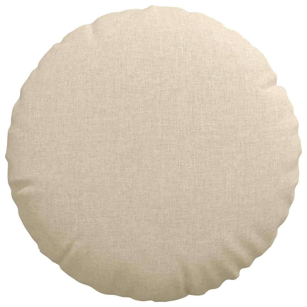 Cuscini per Seduta 2 pcs Crema Ø40 x 13 cm Tessuto