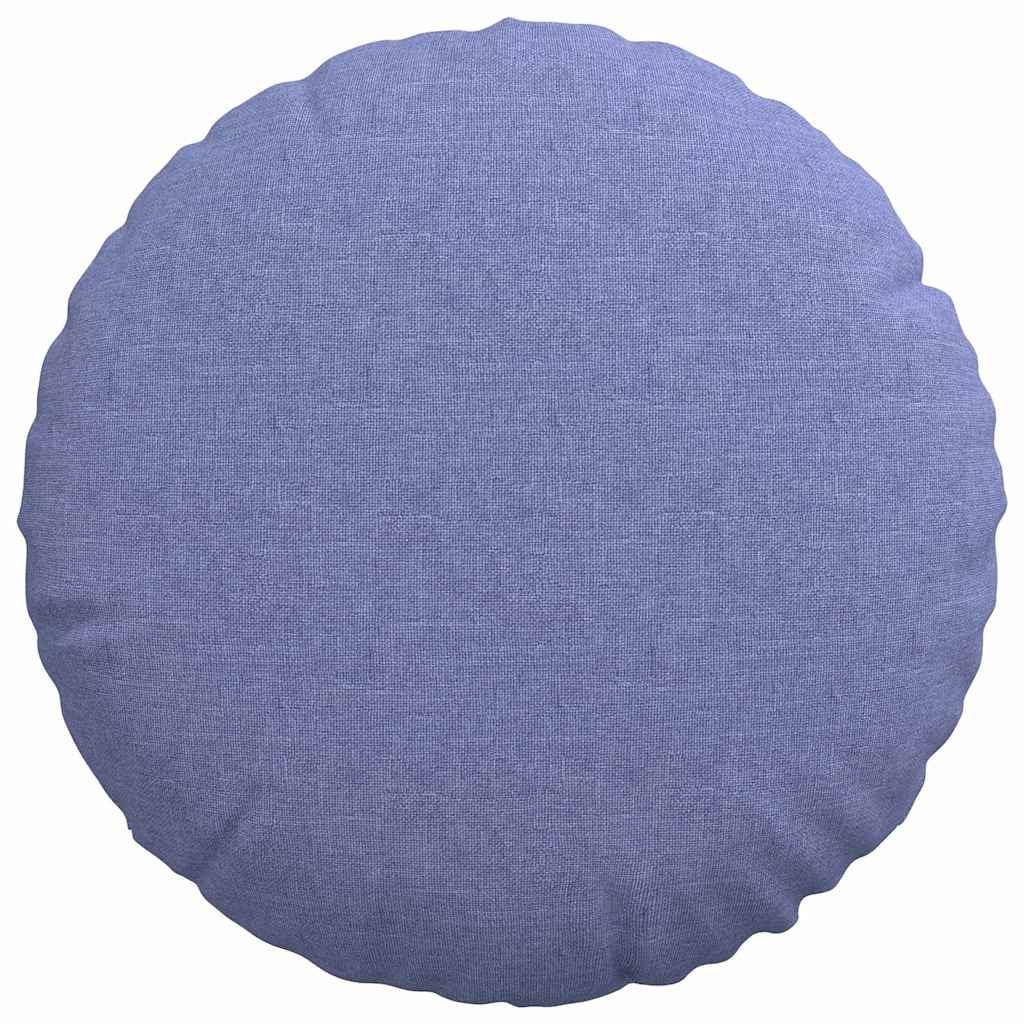 Cuscini per Seduta 2 pcs Blu jeans Ø40 x 13 cm Tessuto