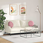 Cuscini per Seduta 2 pcs Rosa Ø 40 x 13 cm Velluto