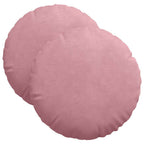 Cuscini per Seduta 2 pcs Rosa Ø 40 x 13 cm Velluto