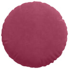 Cuscini per Seduta 2 pcs Rosso Vino Ø 40 x 13 cm Velluto