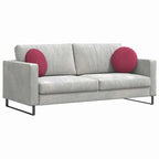 Cuscini per Seduta 2 pcs Rosso Vino Ø 40 x 13 cm Velluto