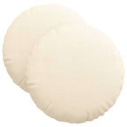 Cuscini per Seduta 2 pcs Crema Ø 40 cm Tessuto in Cords
