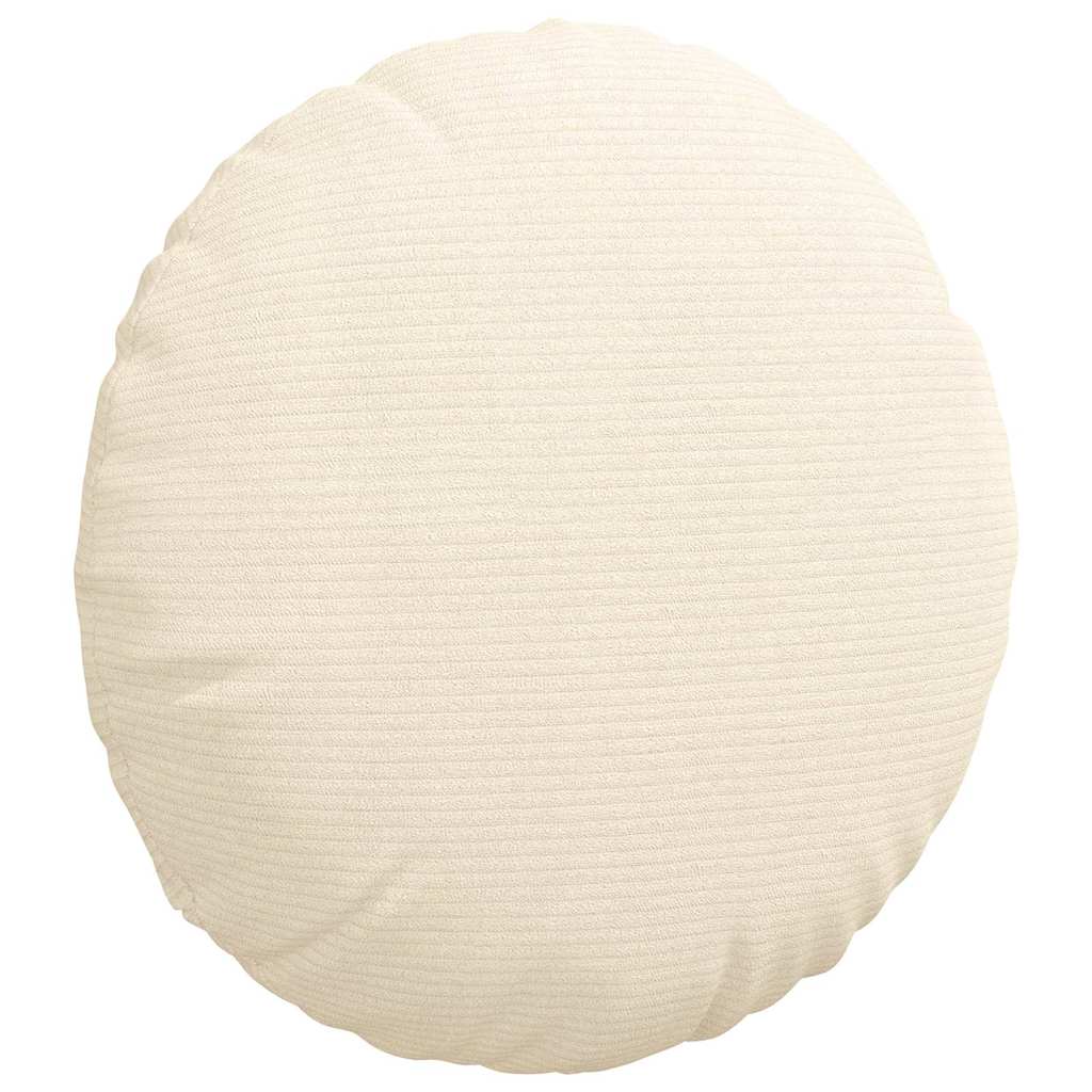 Cuscini per Seduta 2 pcs Crema Ø 40 cm Tessuto in Cords