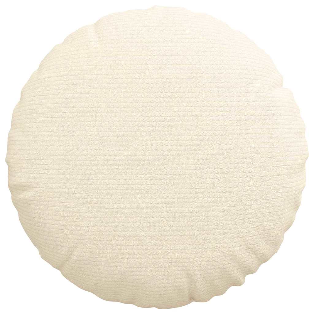 Cuscini per Seduta 2 pcs Crema Ø 40 cm Tessuto in Cords