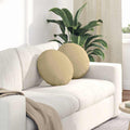 Cuscini per Seduta 2 pcs Grigio Verde Ø 40 cm Tessuto in Cords