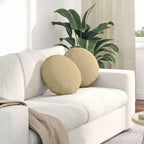 Cuscini per Seduta 2 pcs Grigio Verde Ø 40 cm Tessuto in Cords