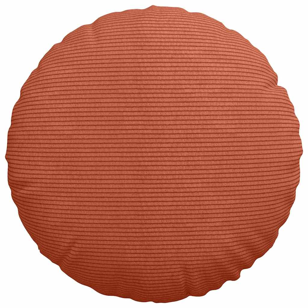 Cuscini per Seduta 2 pcs Rosso Arancio Ø 40 cm Tessuto in Cords