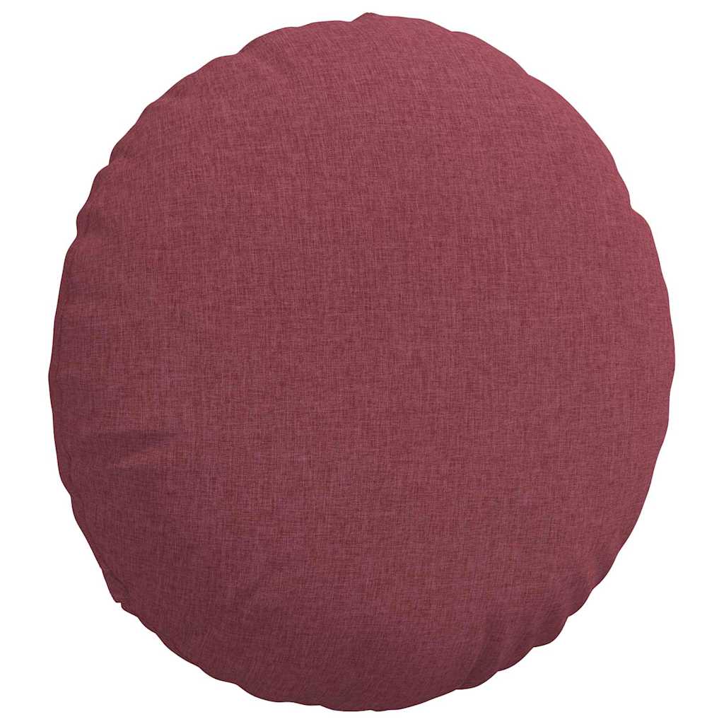 Cuscini per Seduta 2 pcs Rosso Vino Ø50 x 19 cm Tessuto