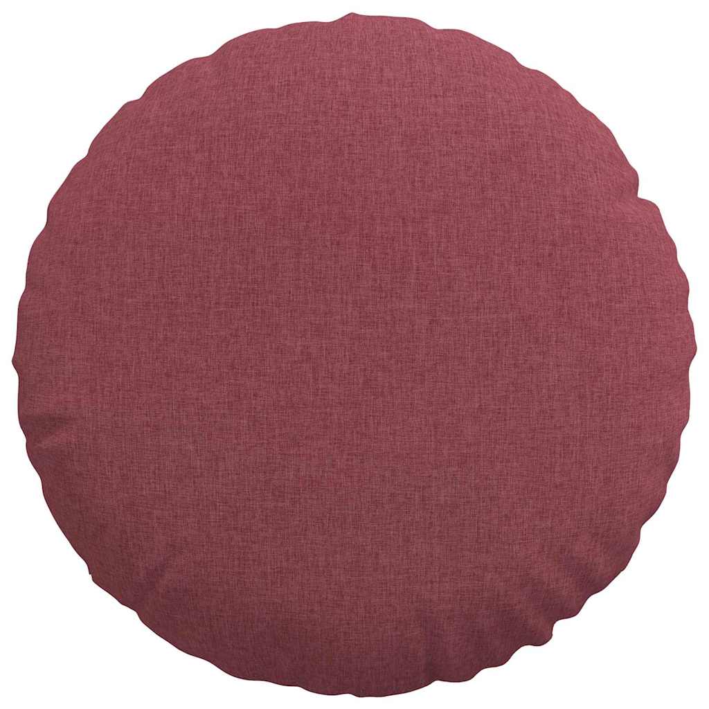 Cuscini per Seduta 2 pcs Rosso Vino Ø50 x 19 cm Tessuto