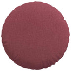 Cuscini per Seduta 2 pcs Rosso Vino Ø50 x 19 cm Tessuto