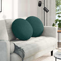 Cuscini per Seduta 2 pcs Verde Scuro Ø50 x 19 cm Tessuto
