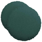 Cuscini per Seduta 2 pcs Verde Scuro Ø50 x 19 cm Tessuto