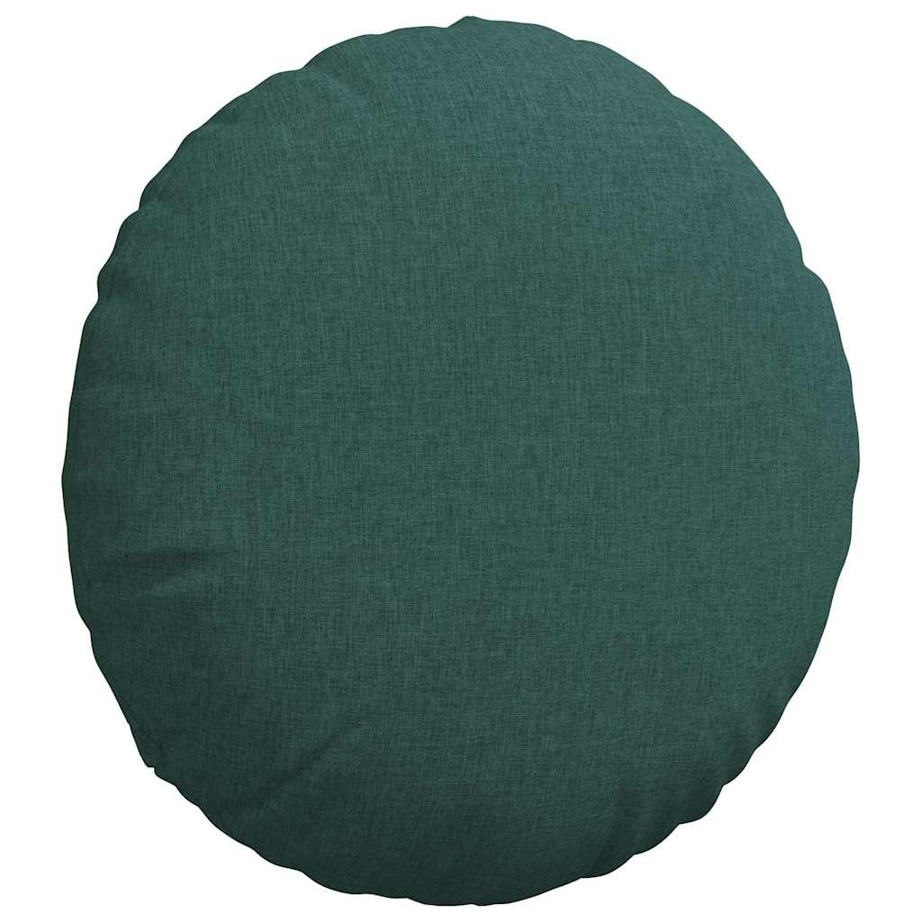 Cuscini per Seduta 2 pcs Verde Scuro Ø50 x 19 cm Tessuto