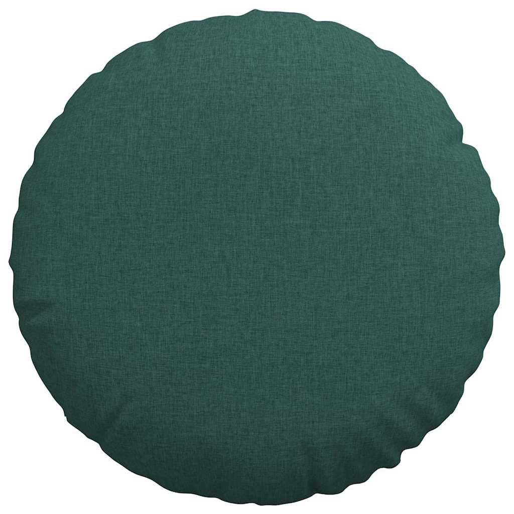 Cuscini per Seduta 2 pcs Verde Scuro Ø50 x 19 cm Tessuto