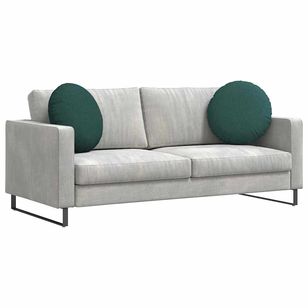 Cuscini per Seduta 2 pcs Verde Scuro Ø50 x 19 cm Tessuto