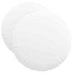 Cuscini per Seduta 2 pcs Bianco Ø50 x 19 cm Tessuto