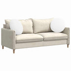 Cuscini per Seduta 2 pcs Bianco Ø50 x 19 cm Tessuto