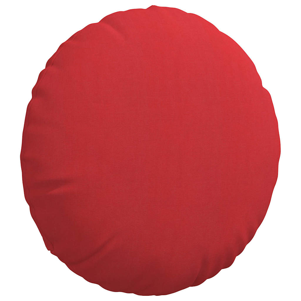 Cuscini per Seduta 2 pcs Rosso Ø50 x 19 cm Tessuto