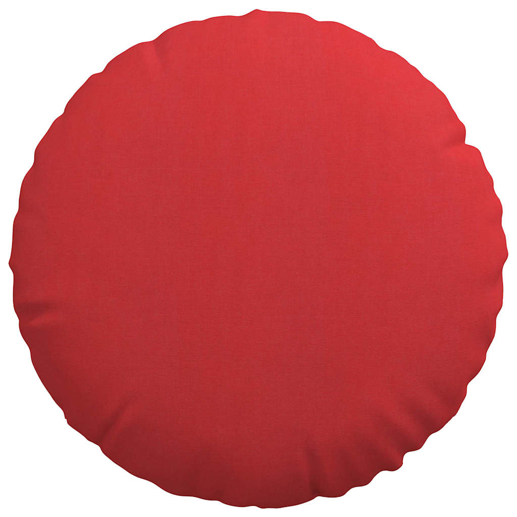 Cuscini per Seduta 2 pcs Rosso Ø50 x 19 cm Tessuto