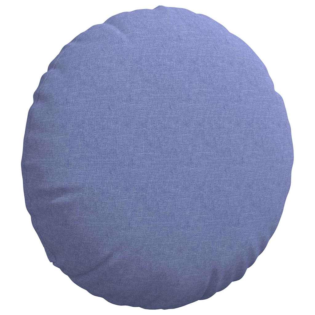 Cuscini per Seduta 2 pcs Blu jeans Ø50 x 19 cm Tessuto