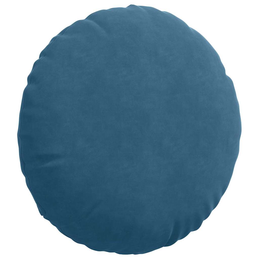 Cuscini per Seduta 2 pcs Blu Ø50 x 19 cm Velluto