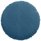 Cuscini per Seduta 2 pcs Blu Ø50 x 19 cm Velluto