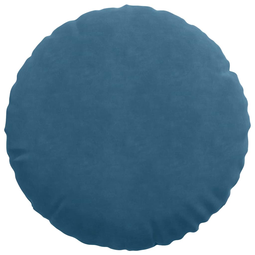 Cuscini per Seduta 2 pcs Blu Ø50 x 19 cm Velluto