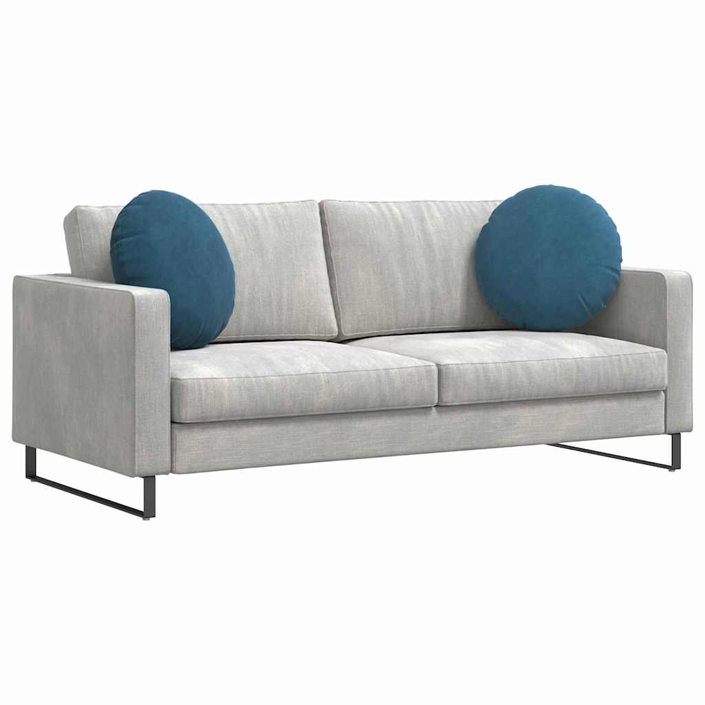 Cuscini per Seduta 2 pcs Blu Ø50 x 19 cm Velluto