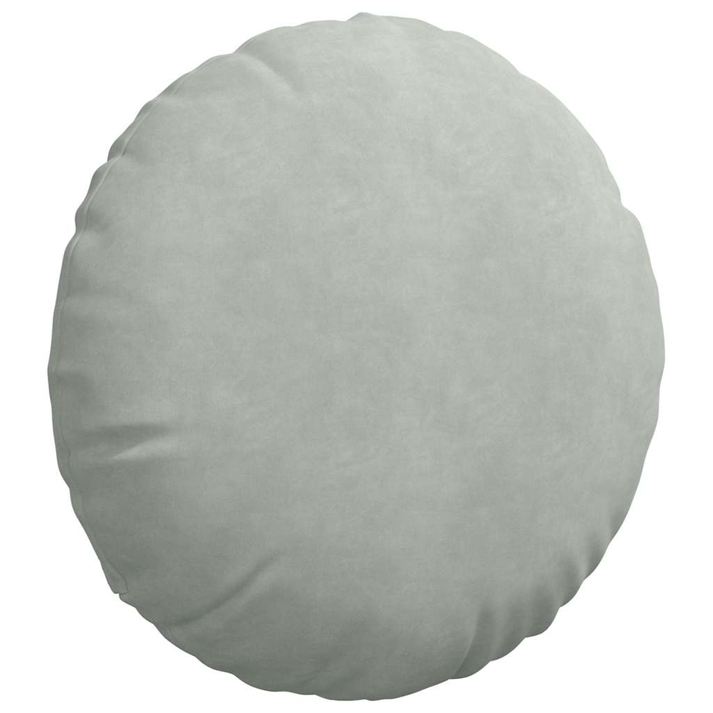 Cuscini per Seduta 2 pcs Grigio chiaro Ø50 x 19 cm Velluto