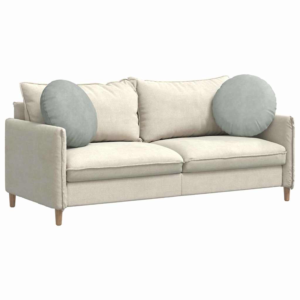 Cuscini per Seduta 2 pcs Grigio chiaro Ø50 x 19 cm Velluto
