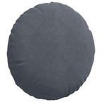 Cuscini per Seduta 2 pcs Grigio scuro Ø50 x 19 cm Velluto