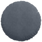 Cuscini per Seduta 2 pcs Grigio scuro Ø50 x 19 cm Velluto