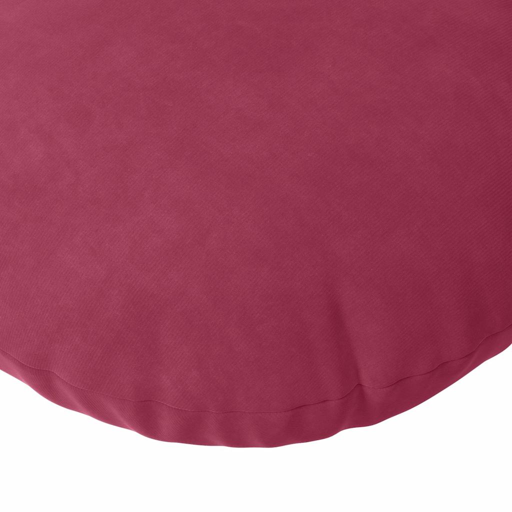 Cuscini per Seduta 2 pcs Rosso Vino Ø50 x 19 cm Velluto