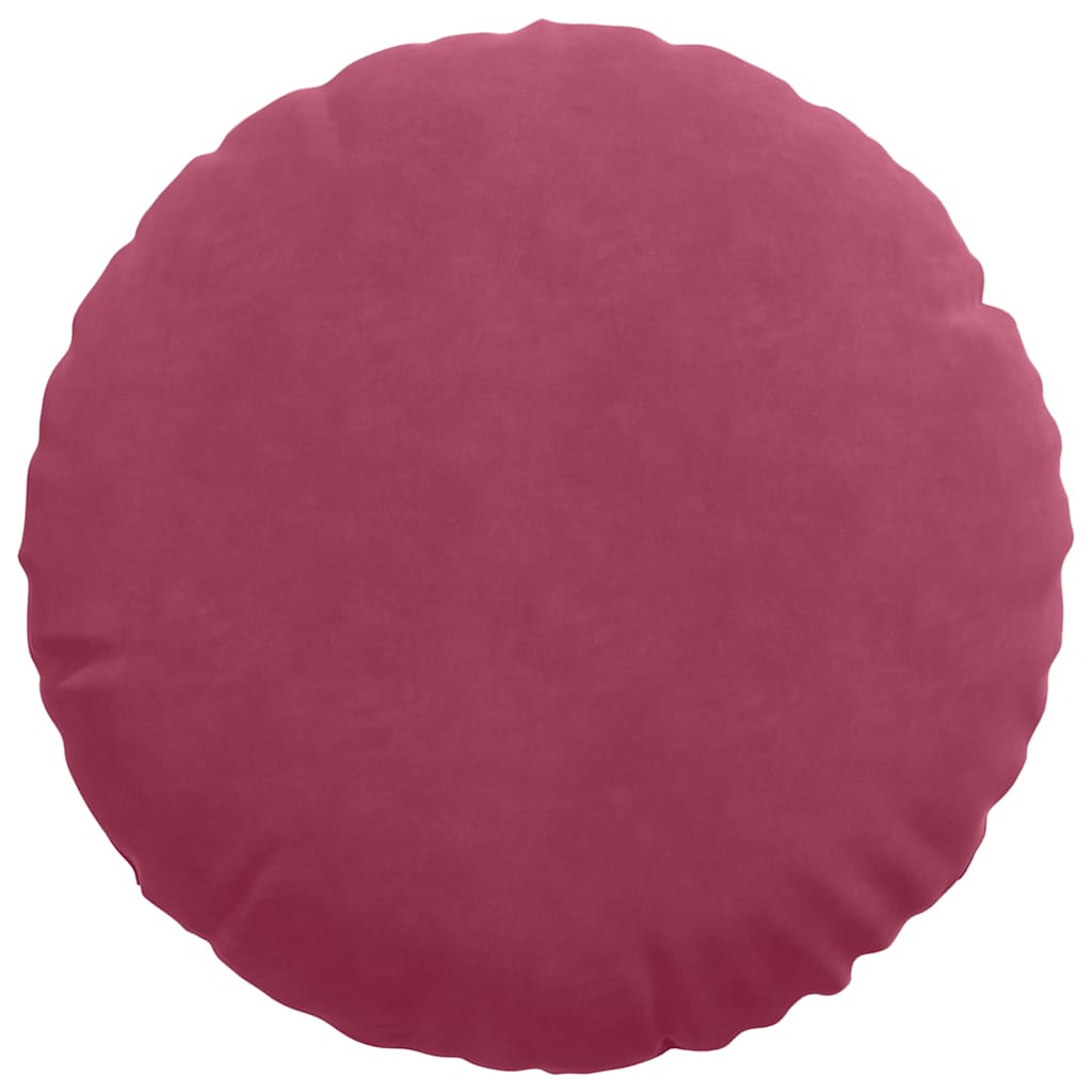 Cuscini per Seduta 2 pcs Rosso Vino Ø50 x 19 cm Velluto
