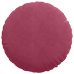 Cuscini per Seduta 2 pcs Rosso Vino Ø50 x 19 cm Velluto