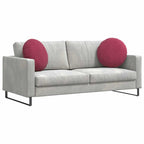 Cuscini per Seduta 2 pcs Rosso Vino Ø50 x 19 cm Velluto