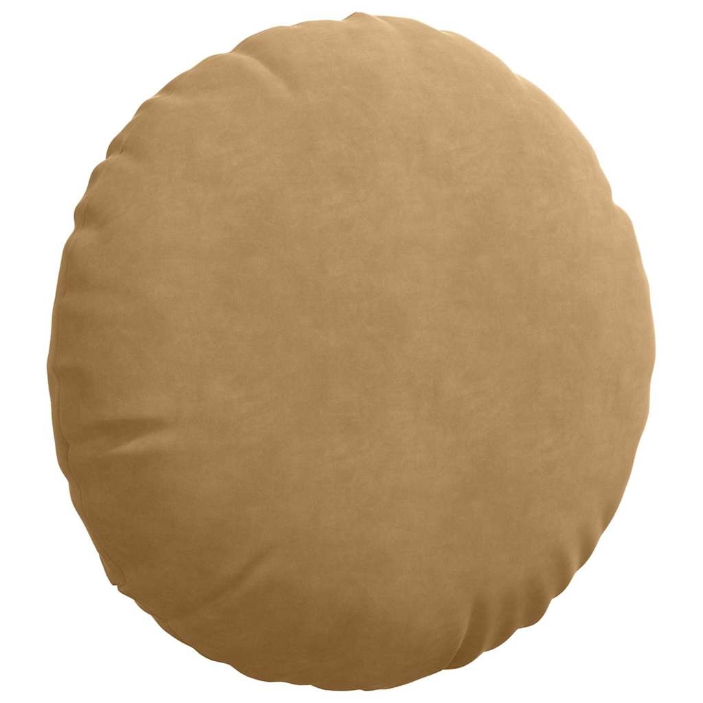 Cuscini per Seduta 2 pcs Marrone Ø50 x 19 cm Velluto