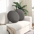 Cuscini per Seduta 2 pcs Grigio chiaro Ø50 x 19 cm