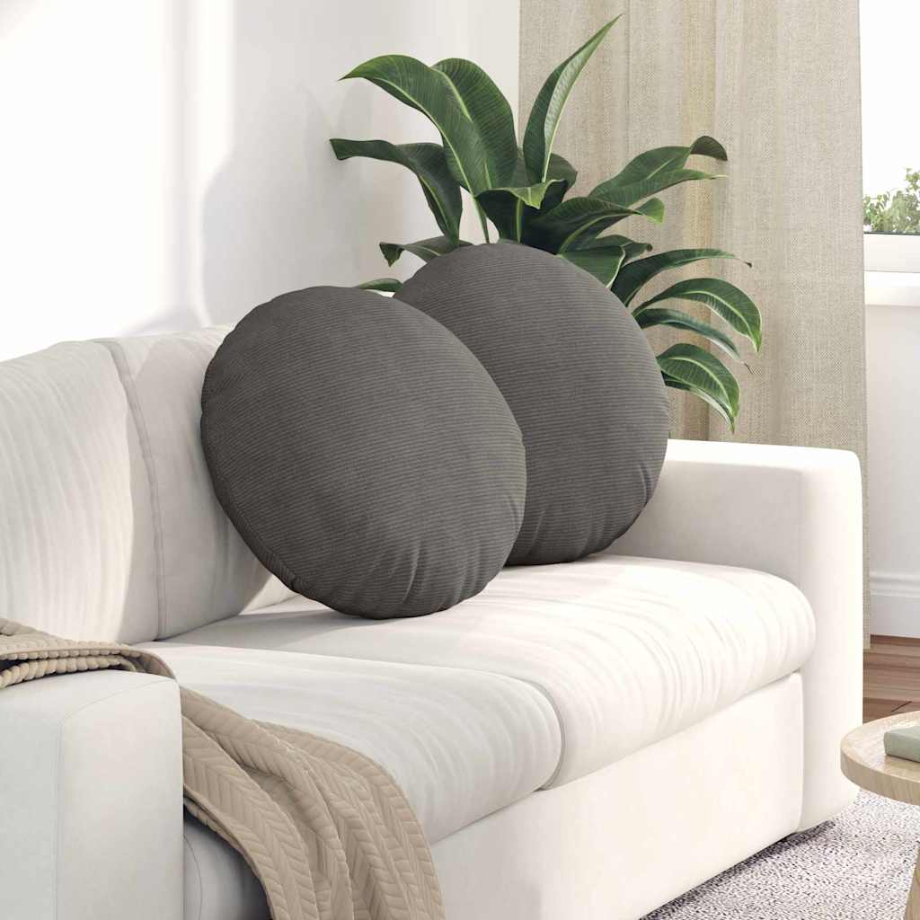 Cuscini per Seduta 2 pcs Grigio chiaro Ø50 x 19 cm