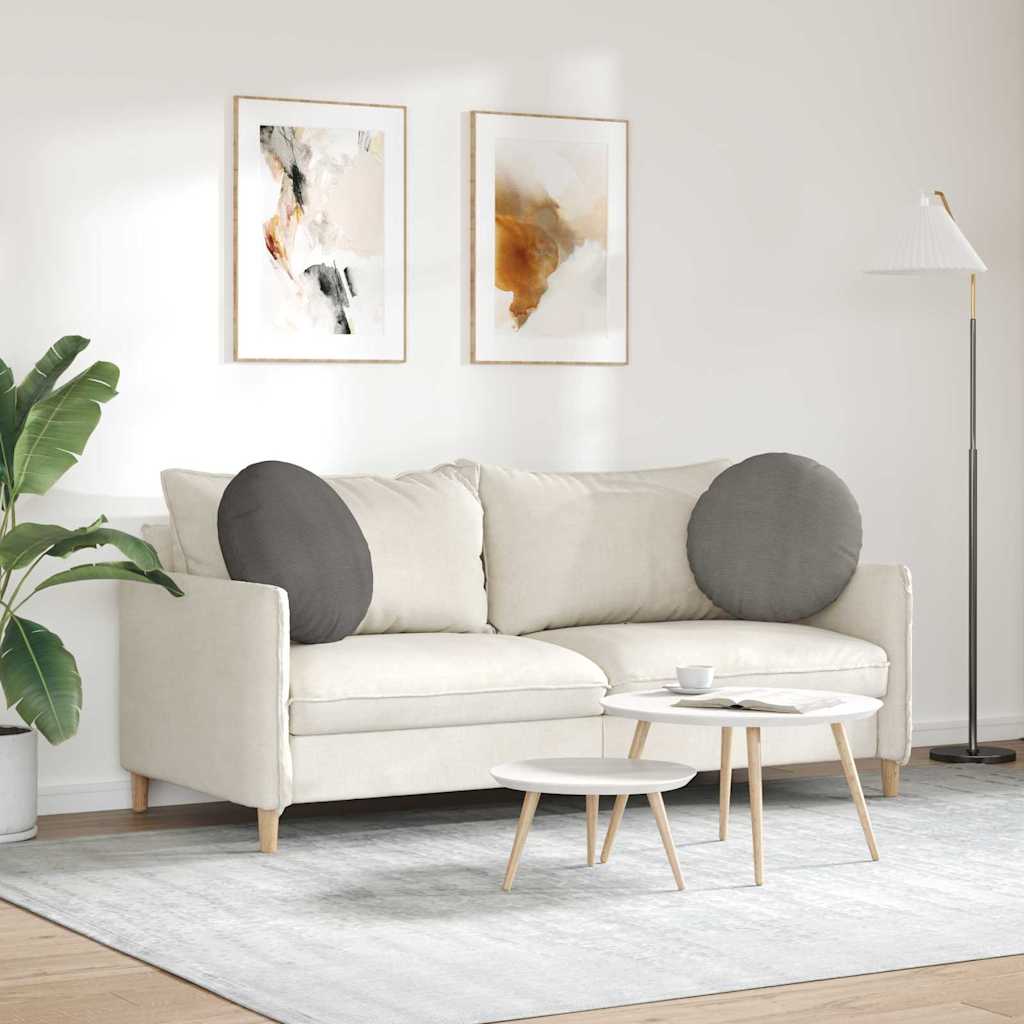 Cuscini per Seduta 2 pcs Grigio chiaro Ø50 x 19 cm