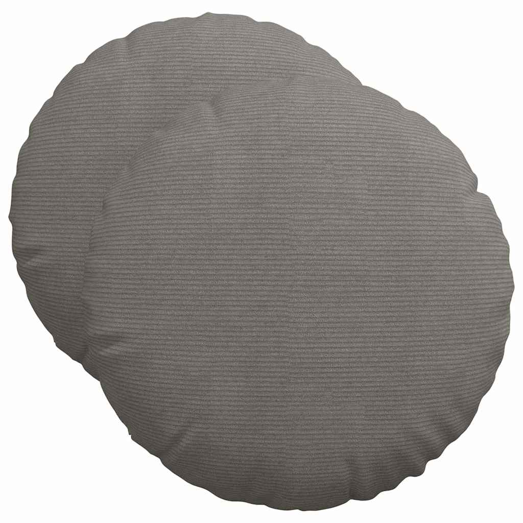 Cuscini per Seduta 2 pcs Grigio chiaro Ø50 x 19 cm