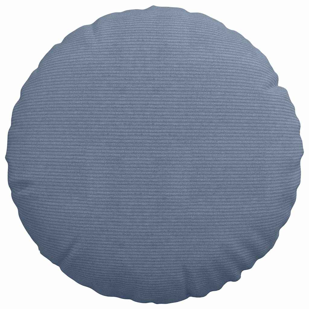Cuscini per Seduta 2 pcs Blu Ø50 x 19 cm Tessuto in Cords
