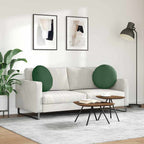 Cuscini per Seduta 2 pcs Verde Scuro Ø50 x 19 cm