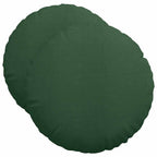 Cuscini per Seduta 2 pcs Verde Scuro Ø50 x 19 cm